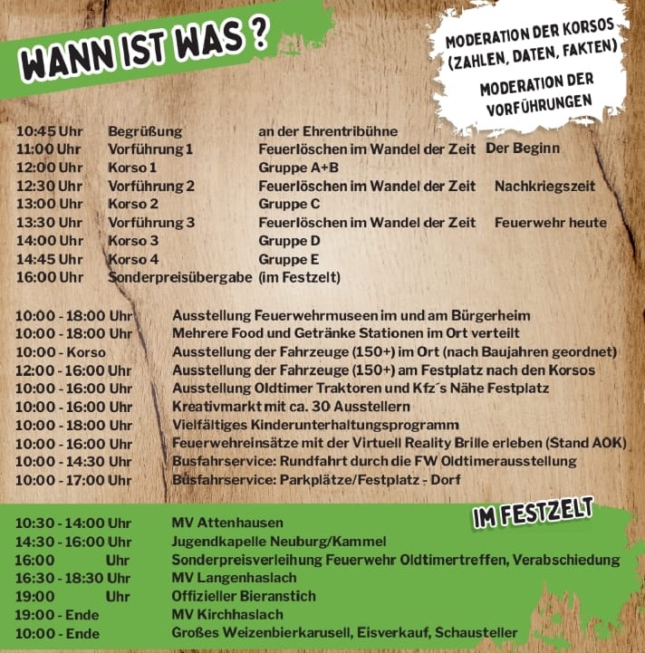 Programm am Donnerstag 19.06.2025