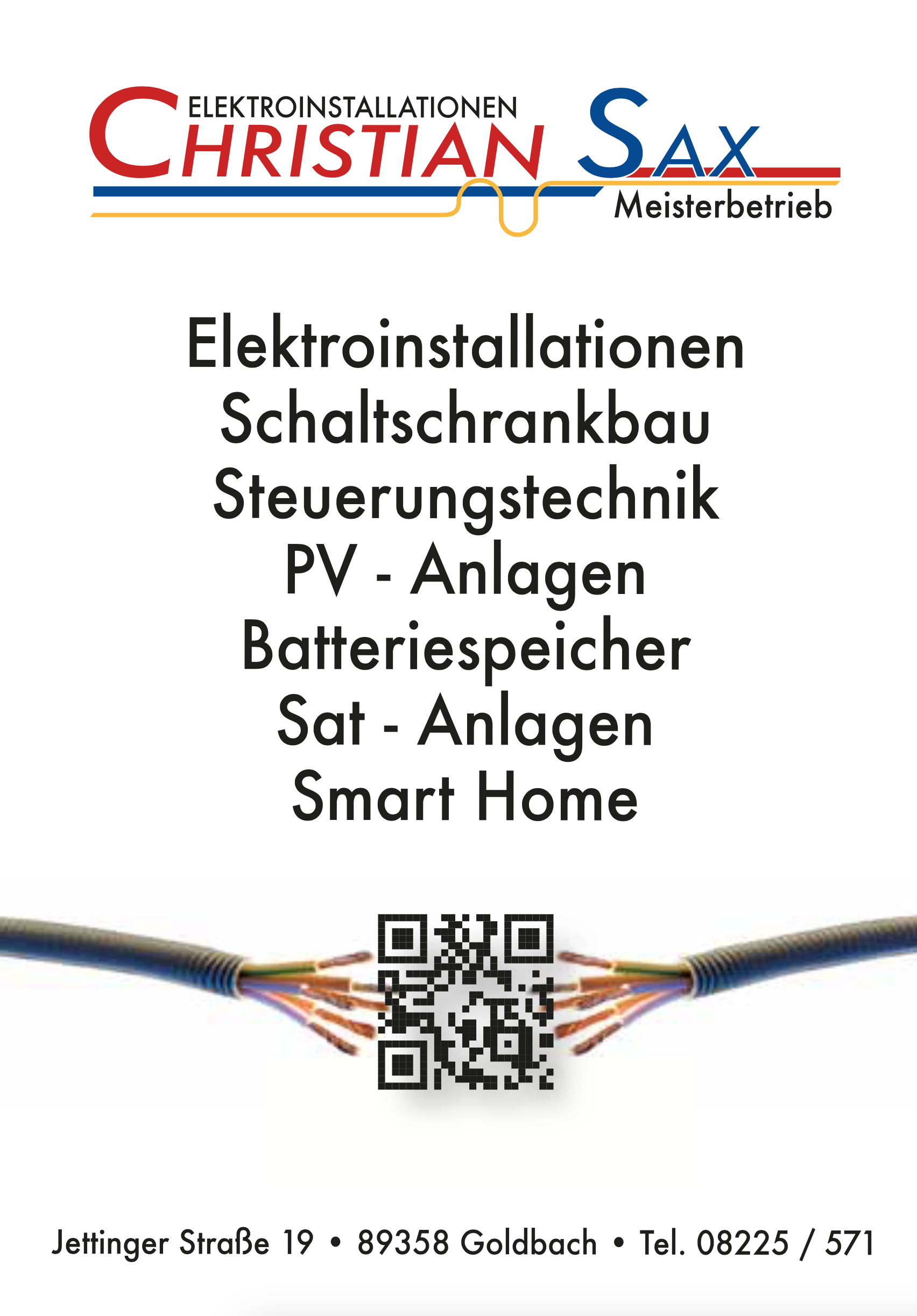 Logo Elektroinstallationen Christian Sax Meisterbetrieb